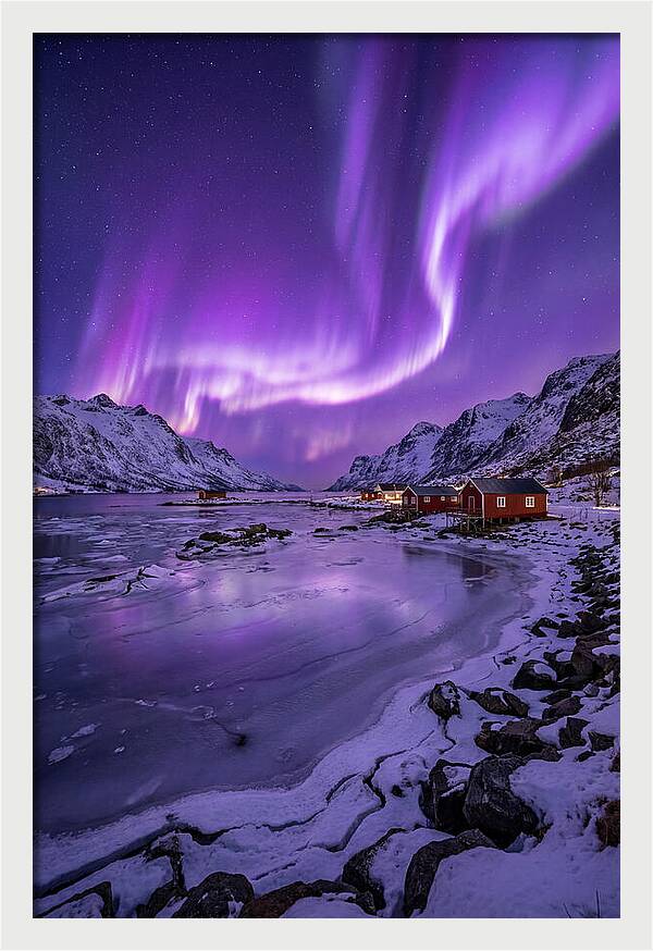 Aurora Over Norwegian Landscape