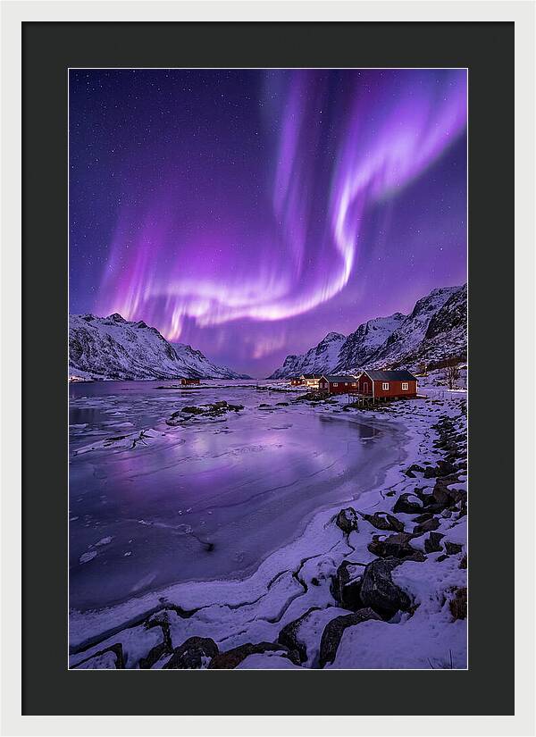 Aurora Over Norwegian Landscape