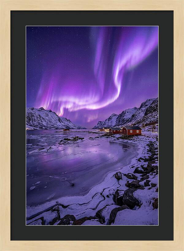 Aurora Over Norwegian Landscape