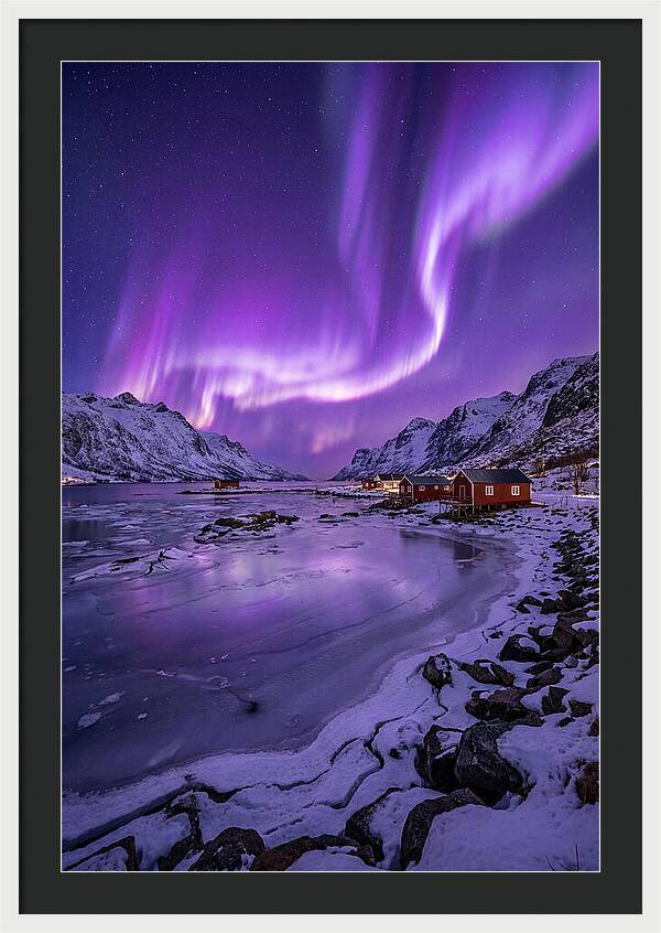 Aurora Over Norwegian Landscape