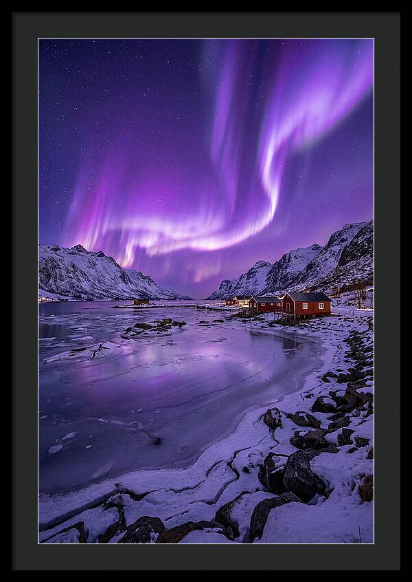 Aurora Over Norwegian Landscape