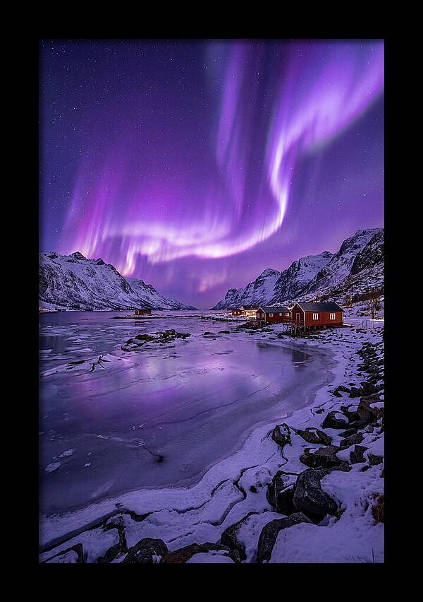 Aurora Over Norwegian Landscape