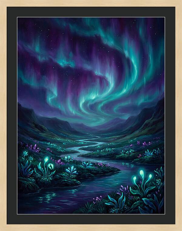 Aurora Over Serene Valley
