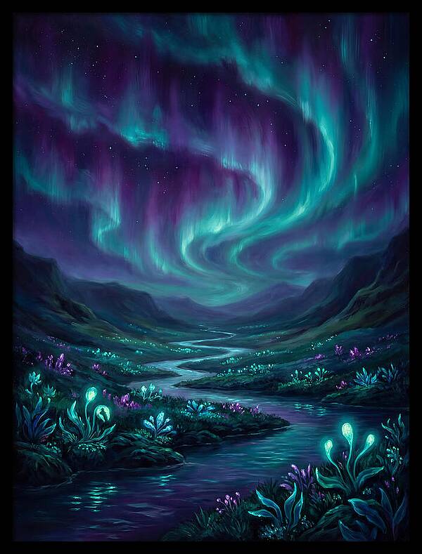 Aurora Over Serene Valley