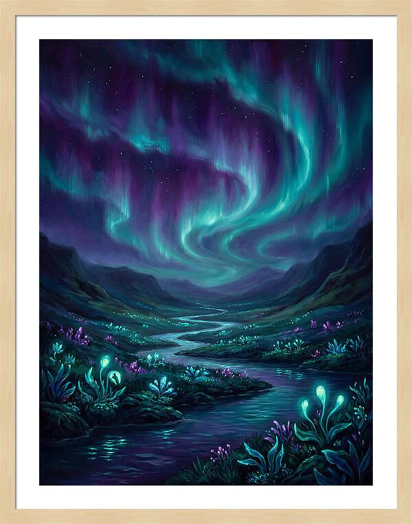Aurora Over Serene Valley