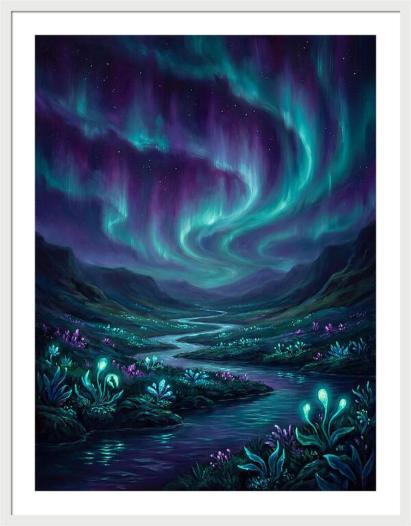 Aurora Over Serene Valley