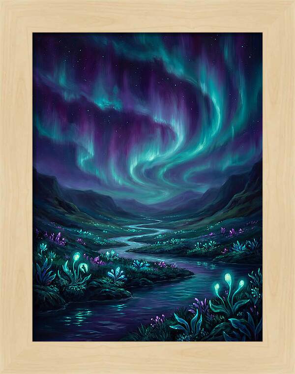 Aurora Over Serene Valley