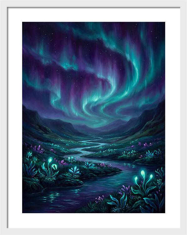 Aurora Over Serene Valley