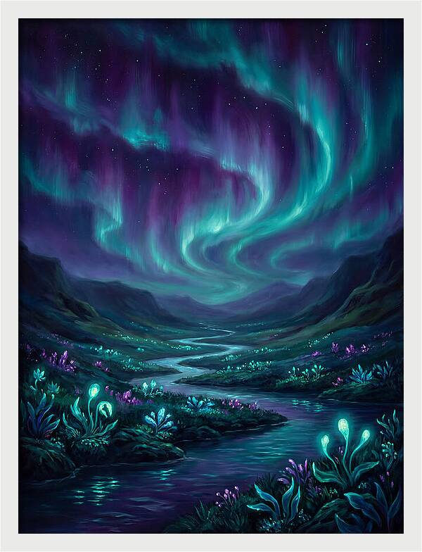 Aurora Over Serene Valley