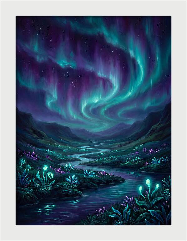 Aurora Over Serene Valley