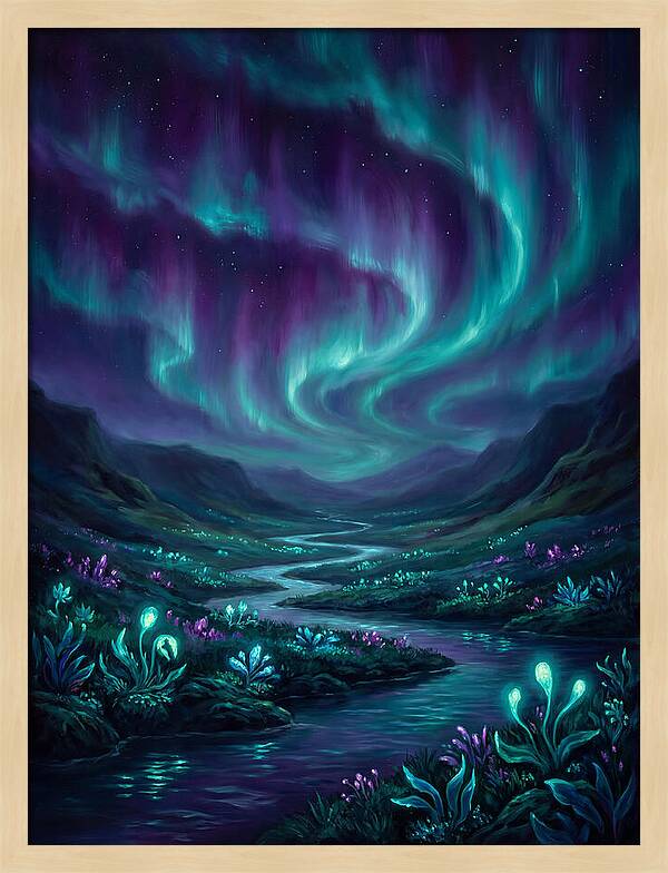 Aurora Over Serene Valley