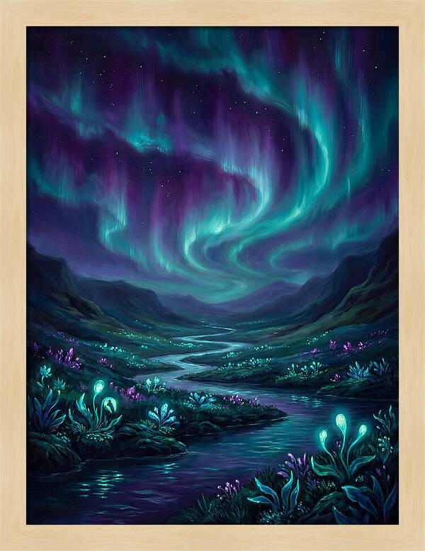 Aurora Over Serene Valley