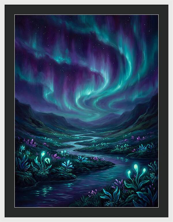 Aurora Over Serene Valley