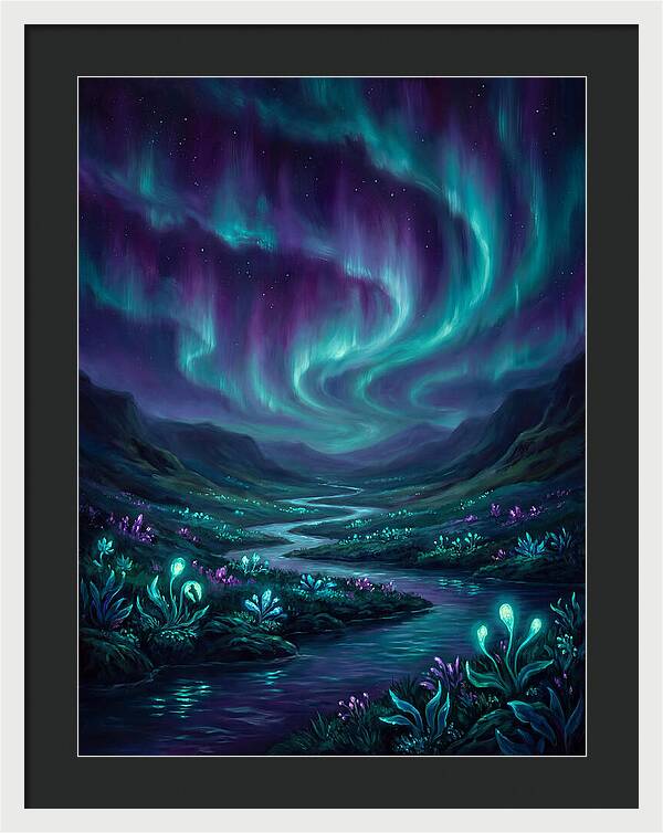 Aurora Over Serene Valley