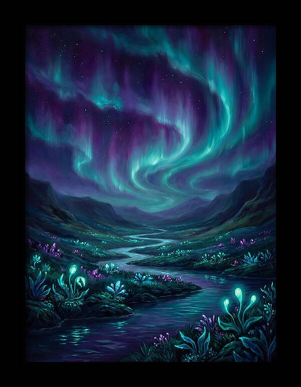 Aurora Over Serene Valley