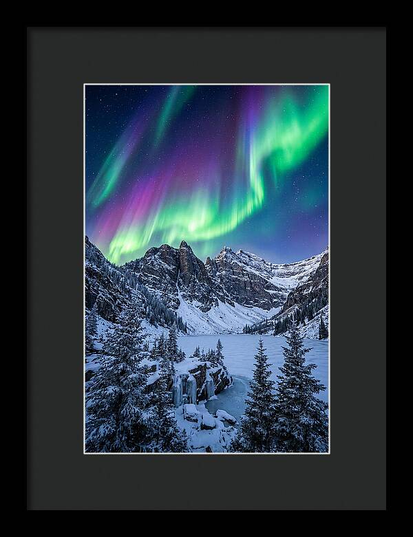Aurora Over Snowy Peaks