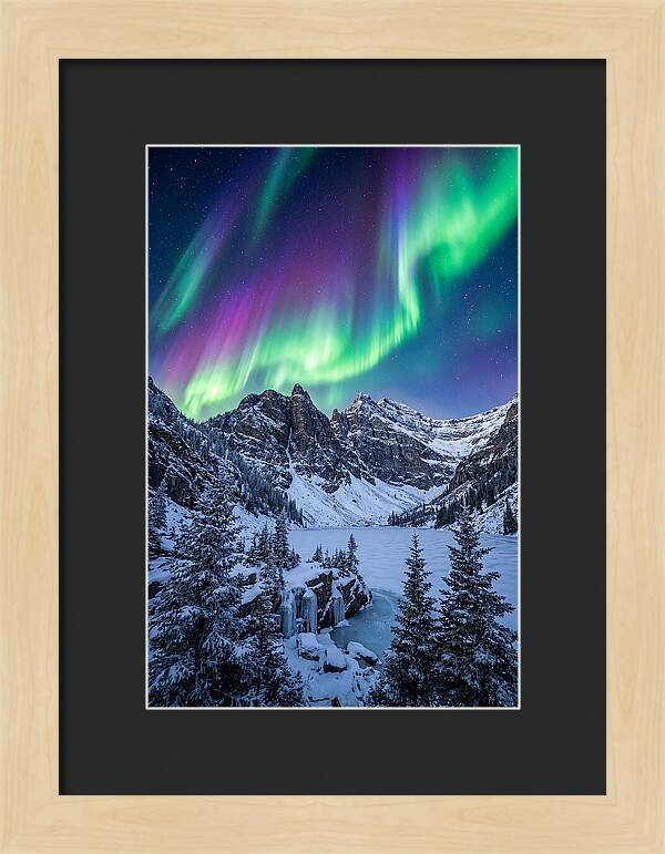 Aurora Over Snowy Peaks