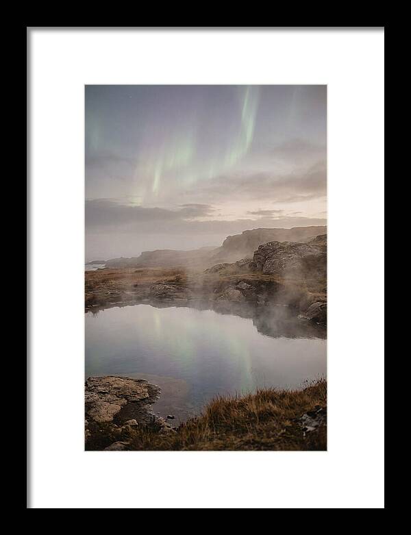 Aurora Reflected In Hot Spring