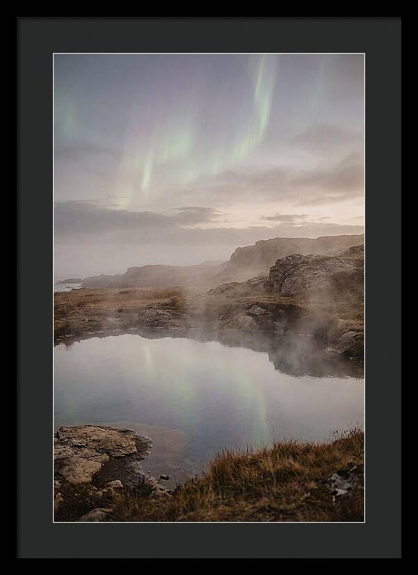 Aurora Reflected In Hot Spring