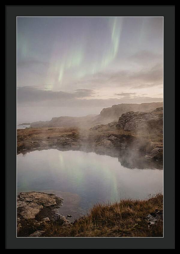Aurora Reflected In Hot Spring