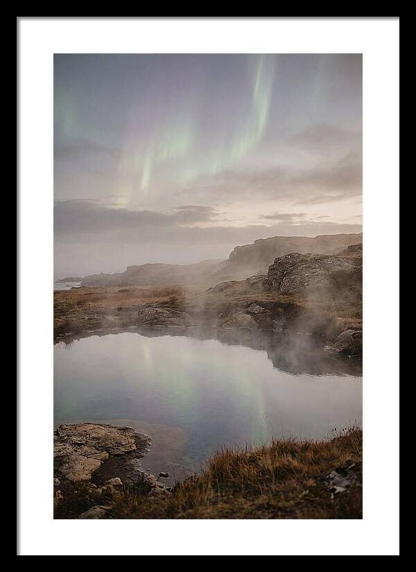 Aurora Reflected In Hot Spring