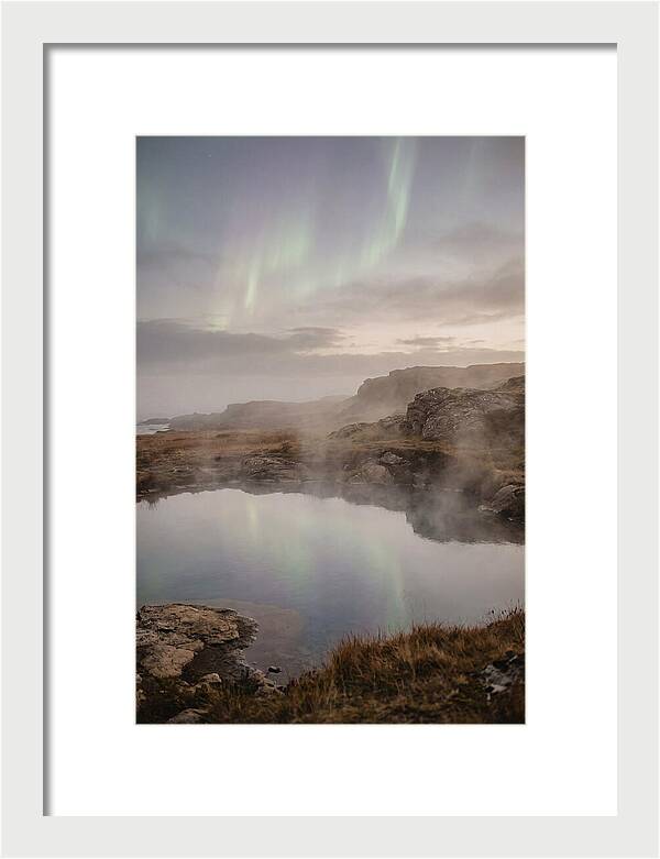 Aurora Reflected In Hot Spring