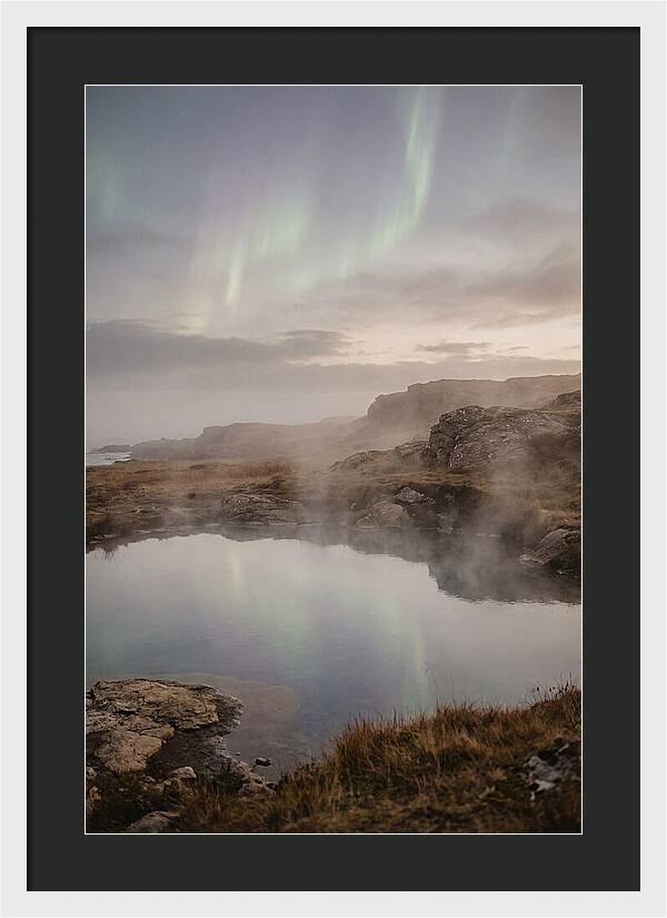 Aurora Reflected In Hot Spring
