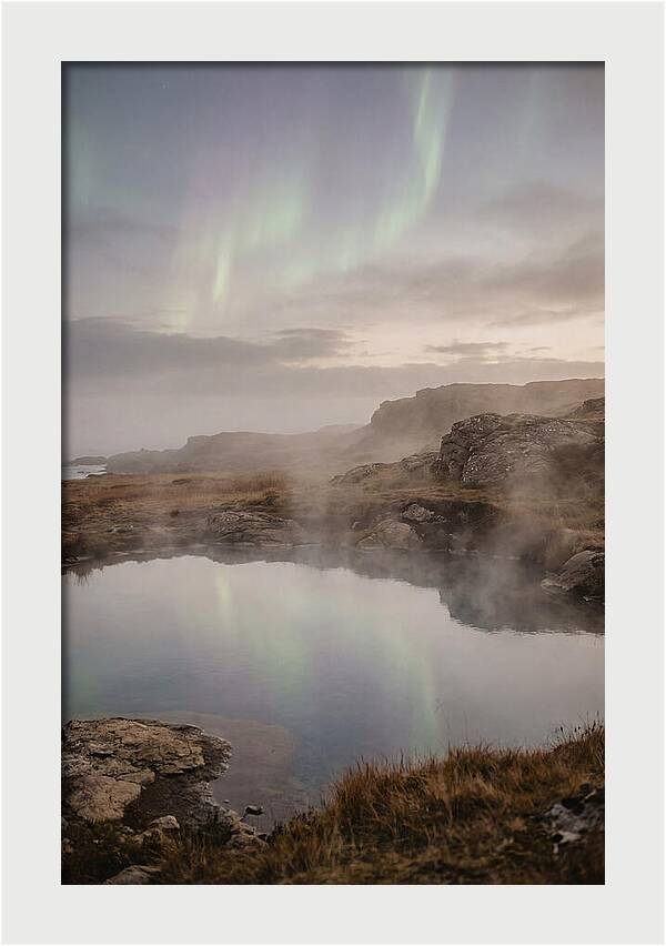 Aurora Reflected In Hot Spring