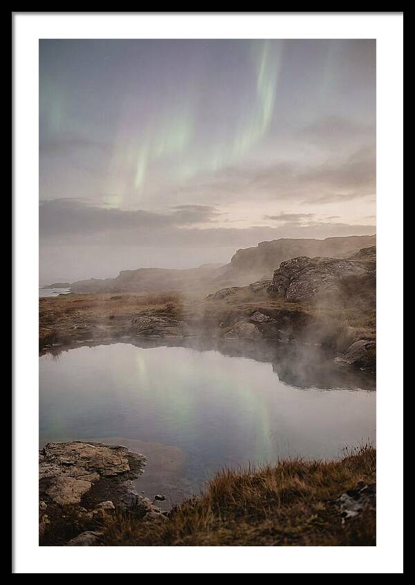 Aurora Reflected In Hot Spring