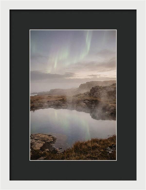 Aurora Reflected In Hot Spring