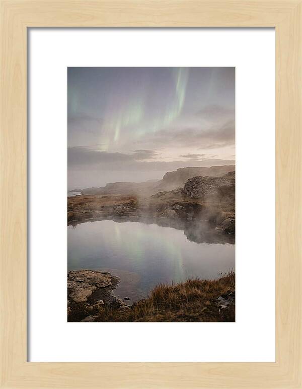 Aurora Reflected In Hot Spring