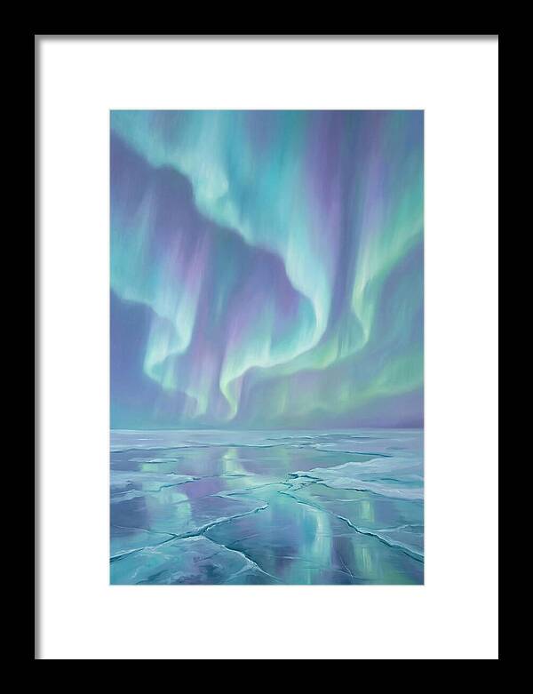 Aurora Reflections Over Ice
