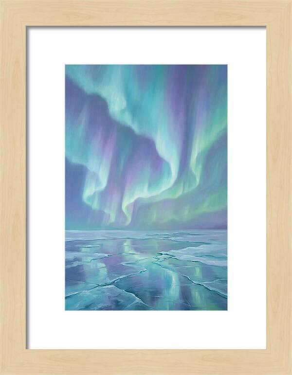 Aurora Reflections Over Ice
