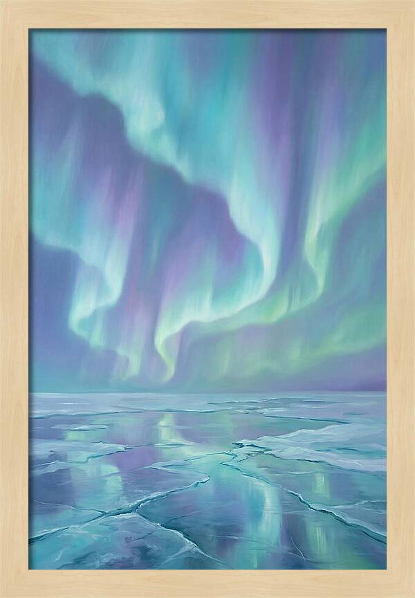 Aurora Reflections Over Ice