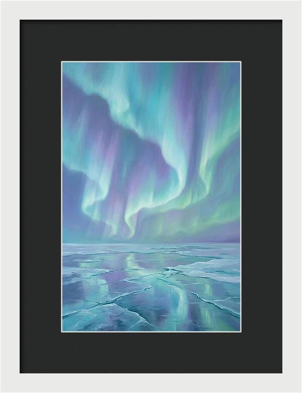 Aurora Reflections Over Ice