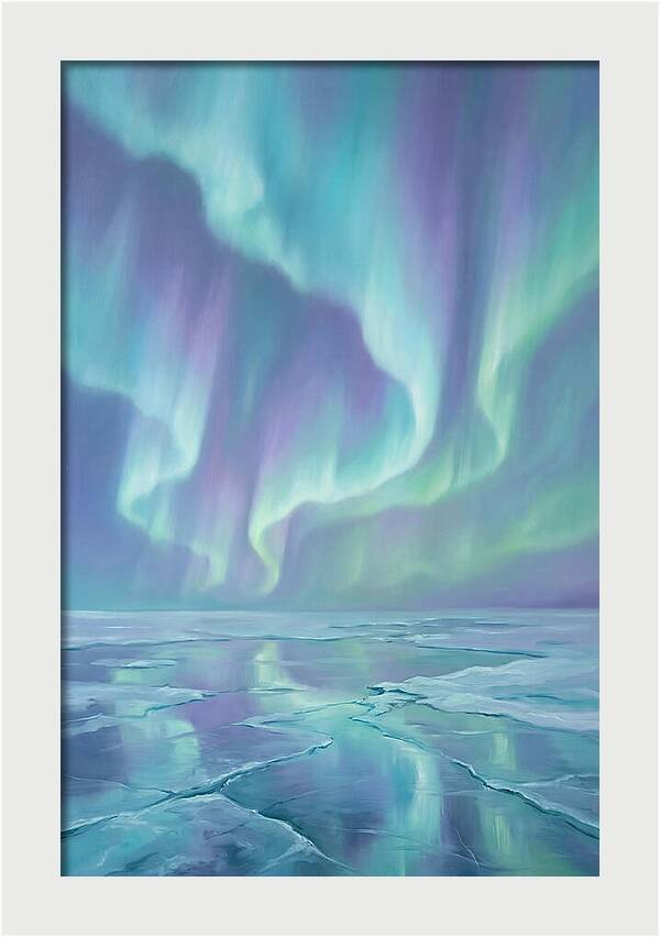 Aurora Reflections Over Ice