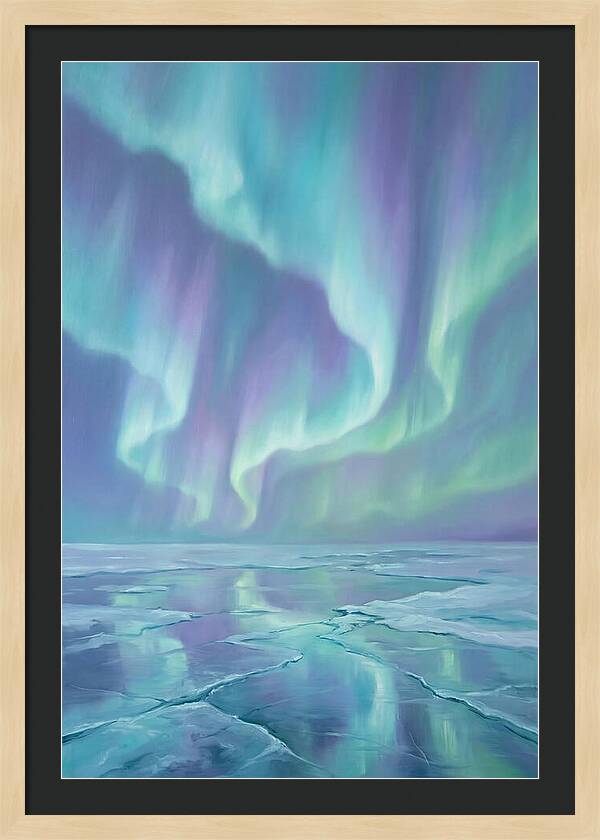 Aurora Reflections Over Ice