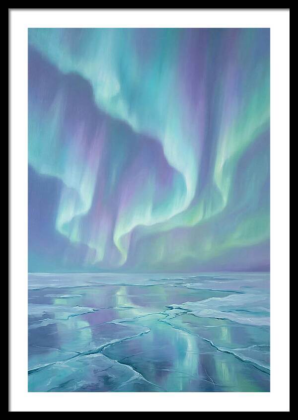 Aurora Reflections Over Ice