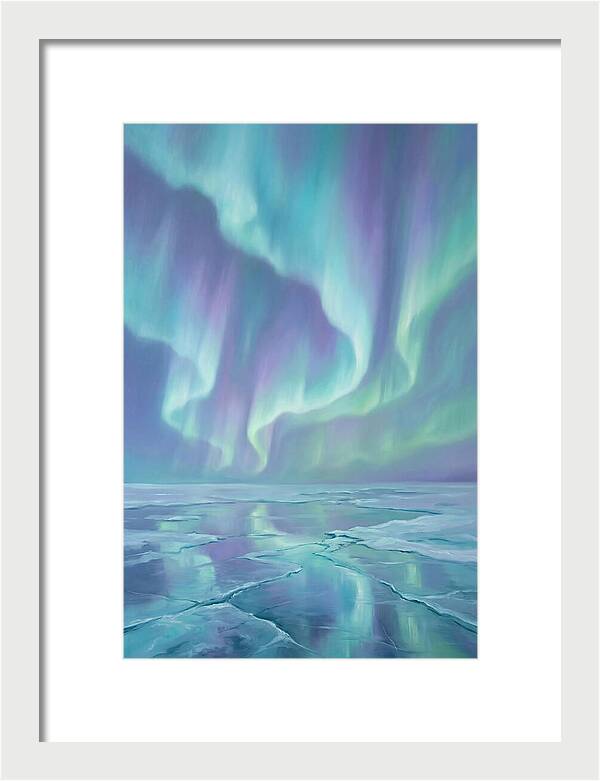 Aurora Reflections Over Ice