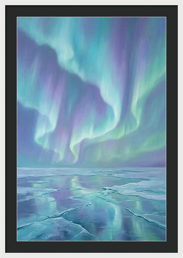 Aurora Reflections Over Ice