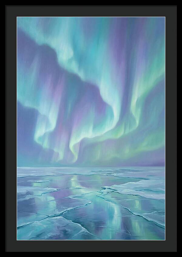Aurora Reflections Over Ice