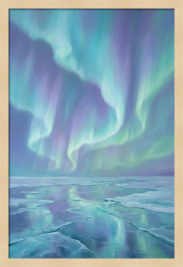 Aurora Reflections Over Ice