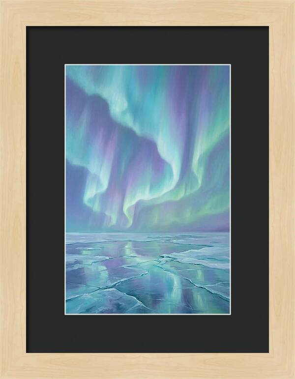 Aurora Reflections Over Ice