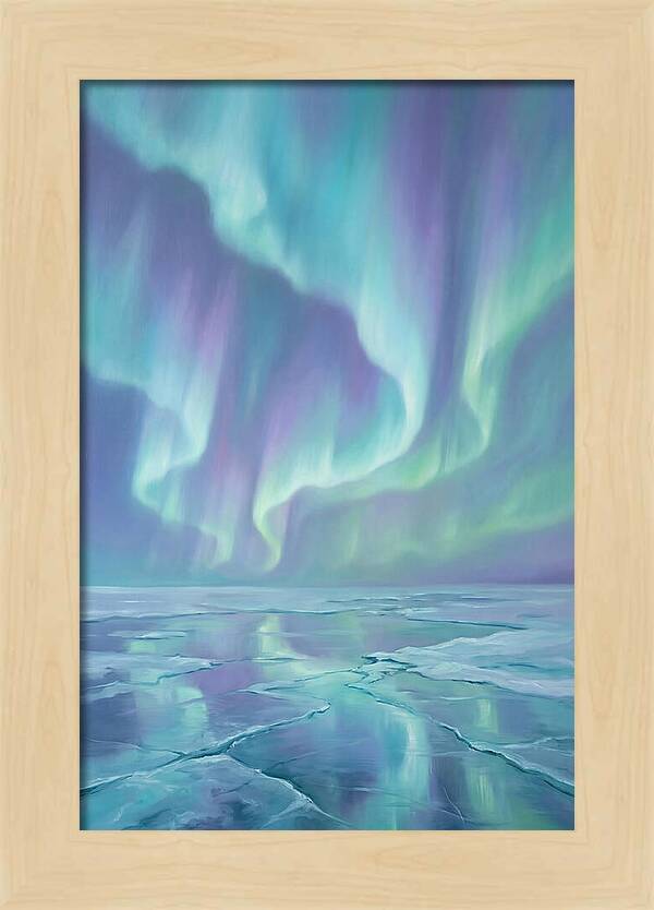 Aurora Reflections Over Ice