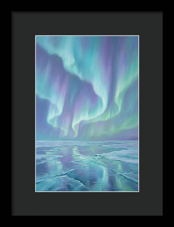 Aurora Reflections Over Ice