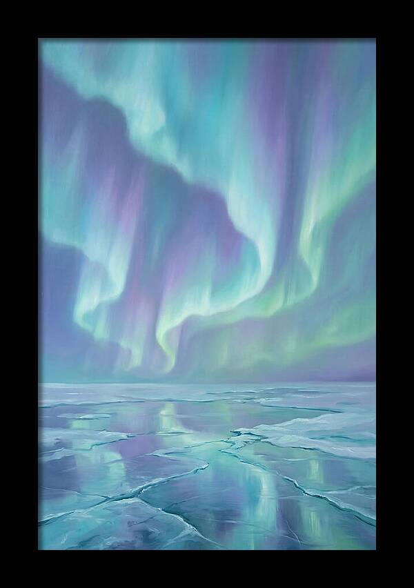 Aurora Reflections Over Ice