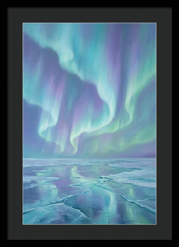 Aurora Reflections Over Ice