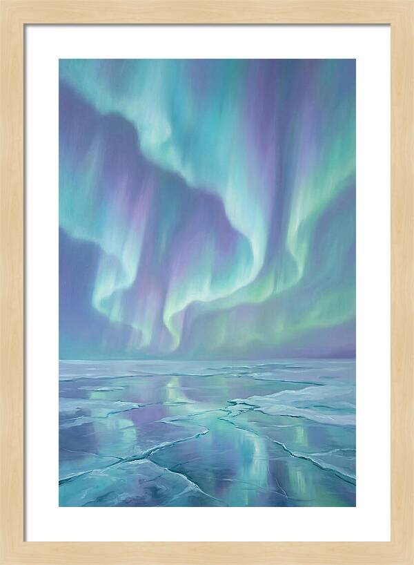 Aurora Reflections Over Ice