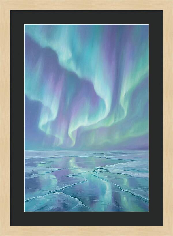 Aurora Reflections Over Ice