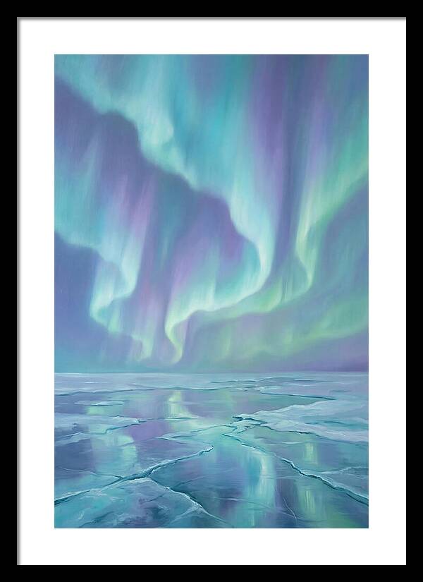 Aurora Reflections Over Ice